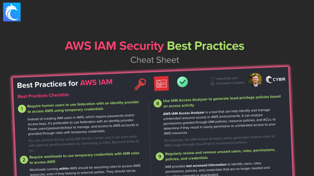 AWS IAM Security best practices checklist