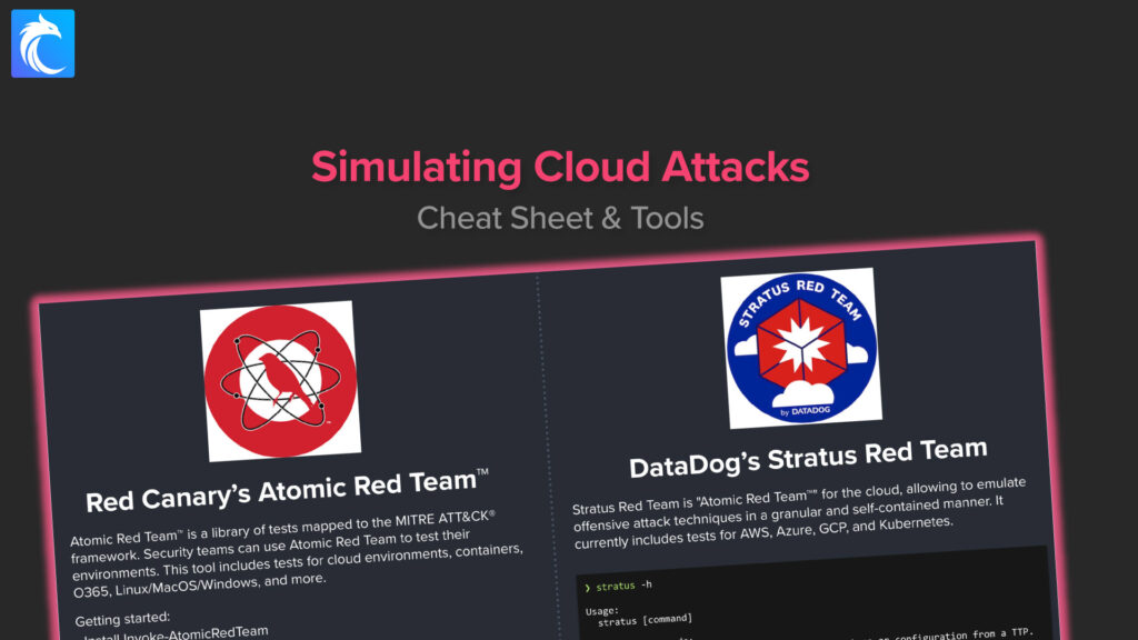 Cloud attack simulations cheat sheet and tools