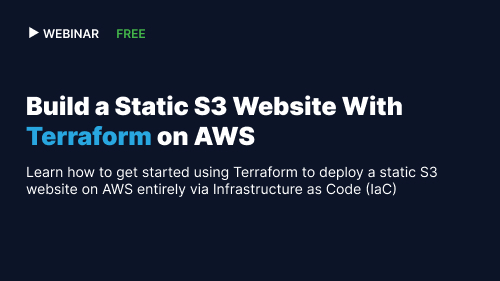 Deploy a static S3 website using Terraform with Tyler Petty