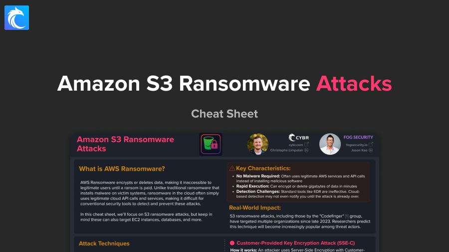 Amazon S3 Ransomware cheat sheet blog banner